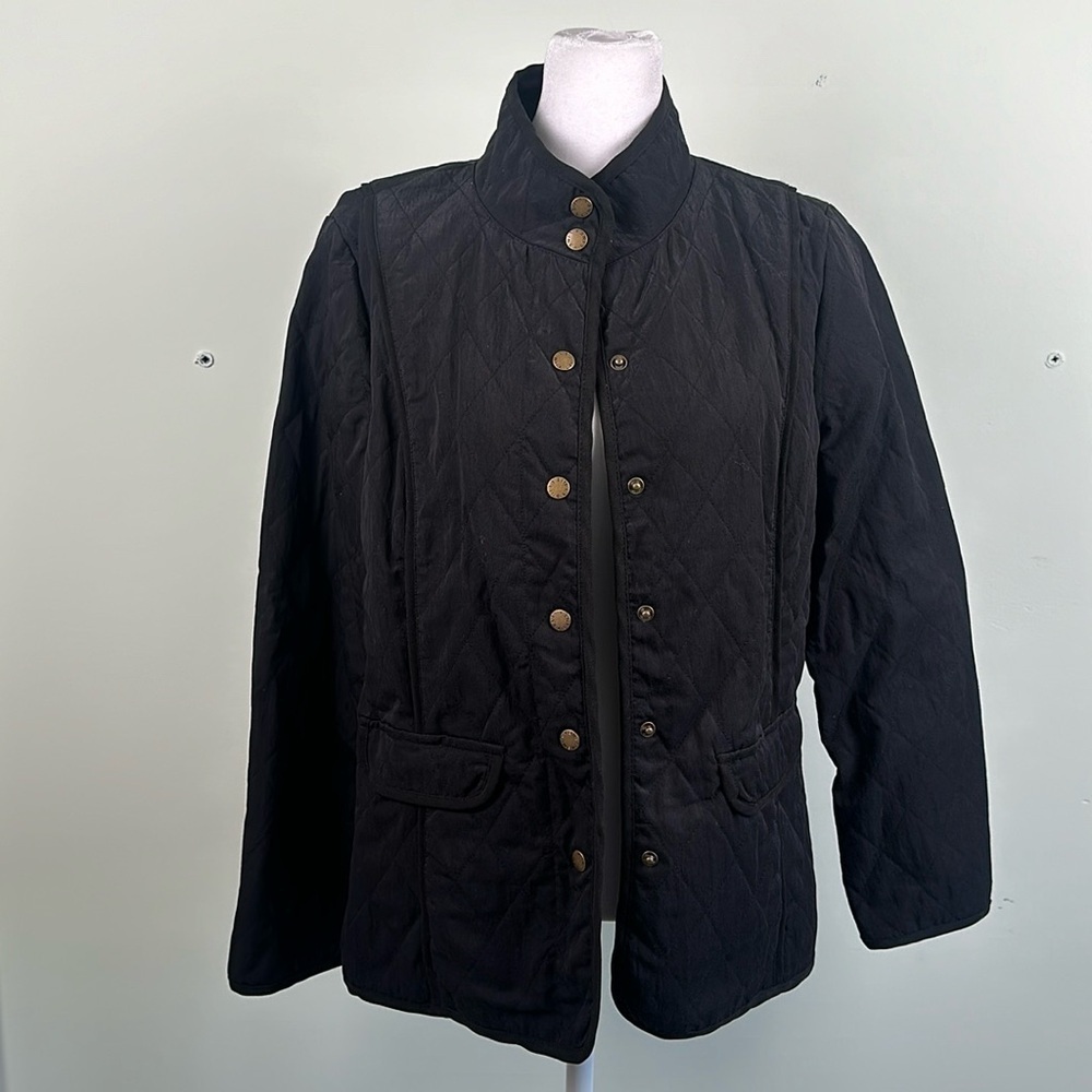 Linea by Louis Dell’olio Black Military Jacket Size XS